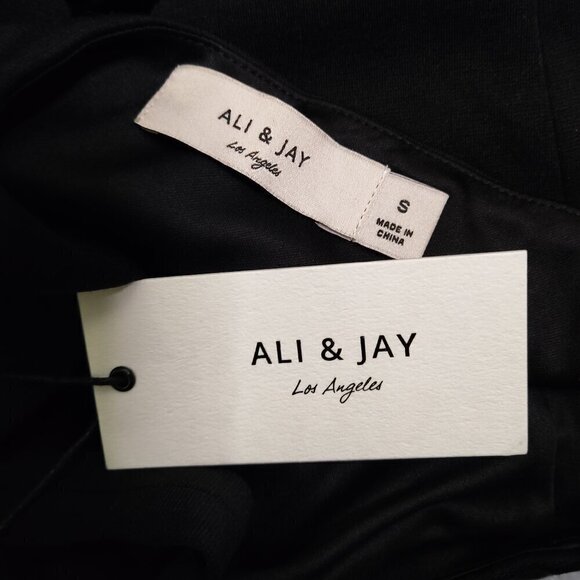 Ali & Jay Black Ponte Bodice Crop Top Women's Size S NWT - Picture 3 of 7